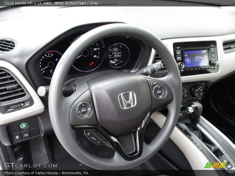 White Orchid Pearl / Gray 2016 Honda HR-V LX AWD