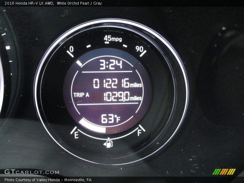 White Orchid Pearl / Gray 2016 Honda HR-V LX AWD