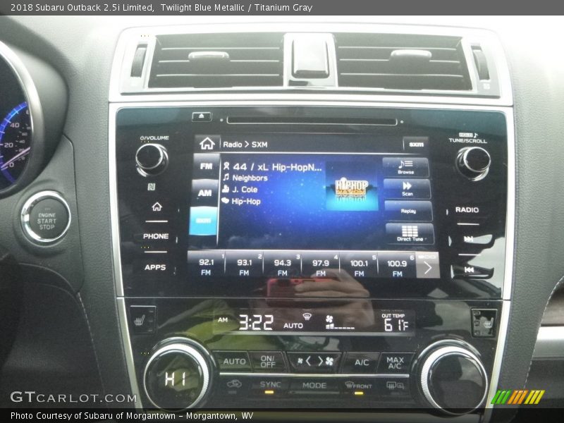Twilight Blue Metallic / Titanium Gray 2018 Subaru Outback 2.5i Limited