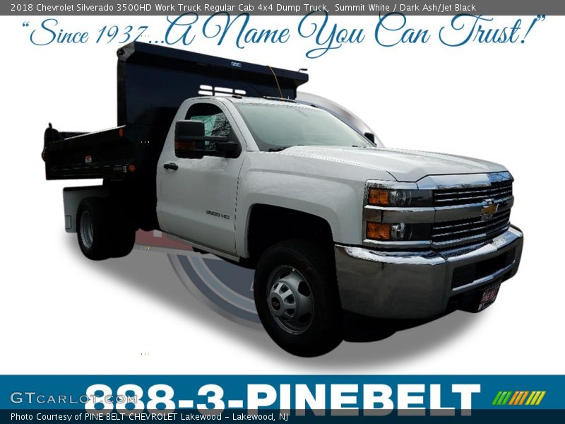 Summit White / Dark Ash/Jet Black 2018 Chevrolet Silverado 3500HD Work Truck Regular Cab 4x4 Dump Truck