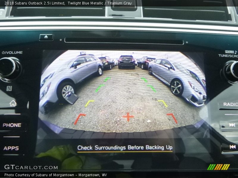 Twilight Blue Metallic / Titanium Gray 2018 Subaru Outback 2.5i Limited