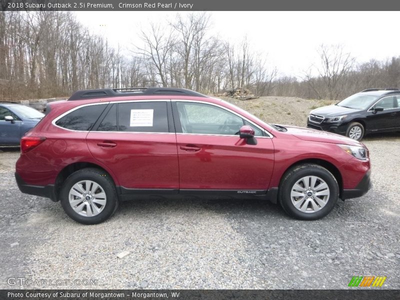 Crimson Red Pearl / Ivory 2018 Subaru Outback 2.5i Premium