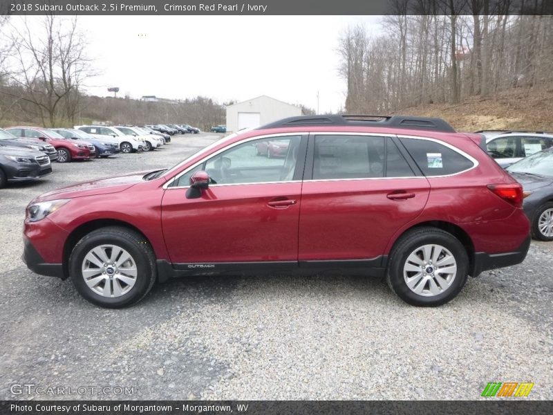 Crimson Red Pearl / Ivory 2018 Subaru Outback 2.5i Premium
