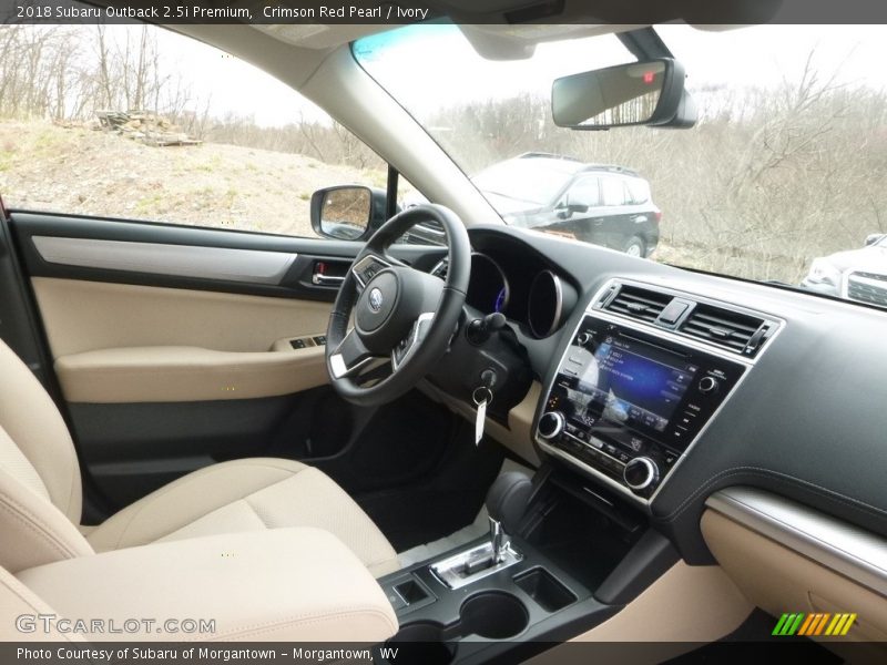 Crimson Red Pearl / Ivory 2018 Subaru Outback 2.5i Premium