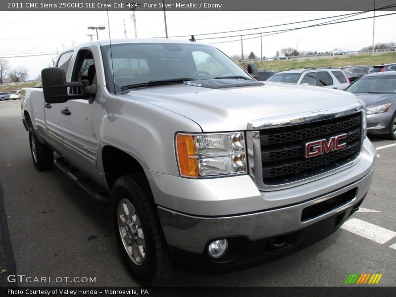 Pure Silver Metallic / Ebony 2011 GMC Sierra 2500HD SLE Crew Cab 4x4