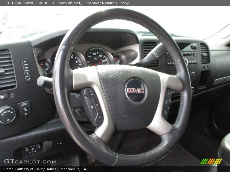 Pure Silver Metallic / Ebony 2011 GMC Sierra 2500HD SLE Crew Cab 4x4