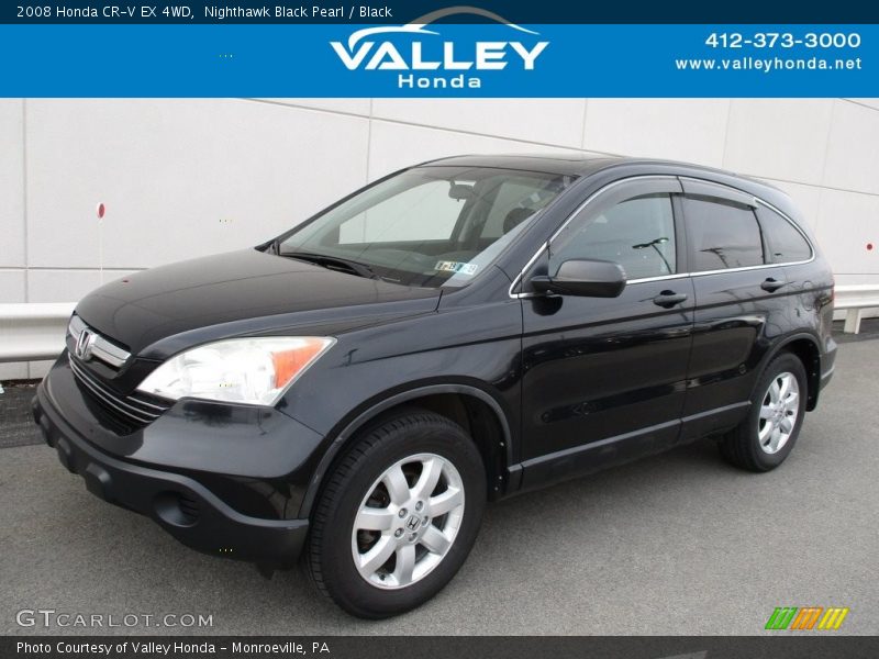 Nighthawk Black Pearl / Black 2008 Honda CR-V EX 4WD