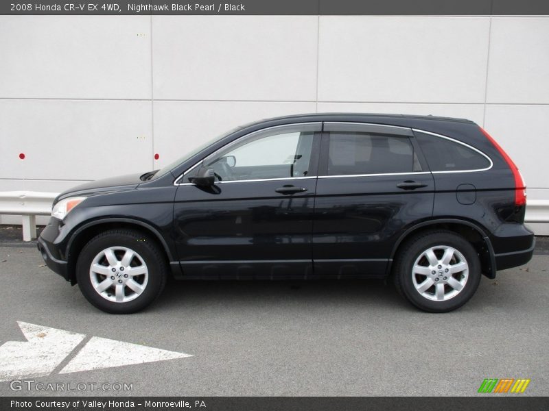Nighthawk Black Pearl / Black 2008 Honda CR-V EX 4WD