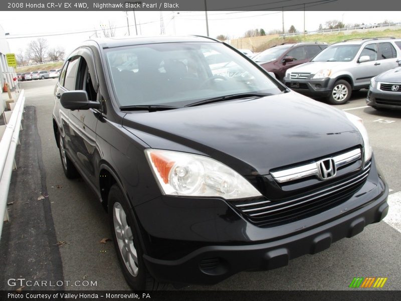 Nighthawk Black Pearl / Black 2008 Honda CR-V EX 4WD