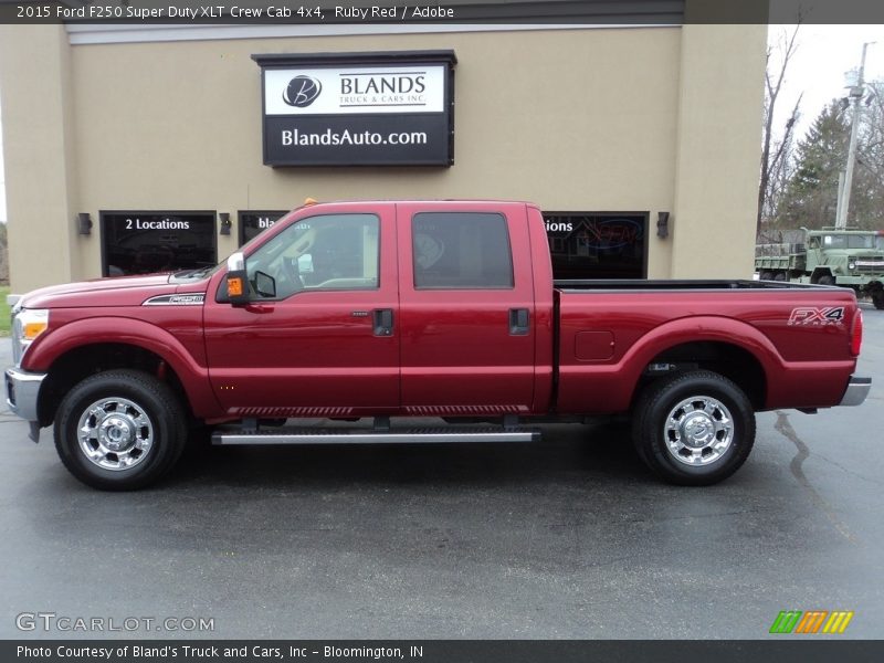 Ruby Red / Adobe 2015 Ford F250 Super Duty XLT Crew Cab 4x4