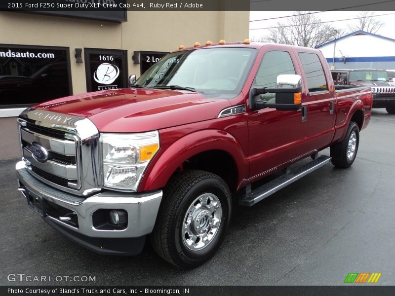 Ruby Red / Adobe 2015 Ford F250 Super Duty XLT Crew Cab 4x4