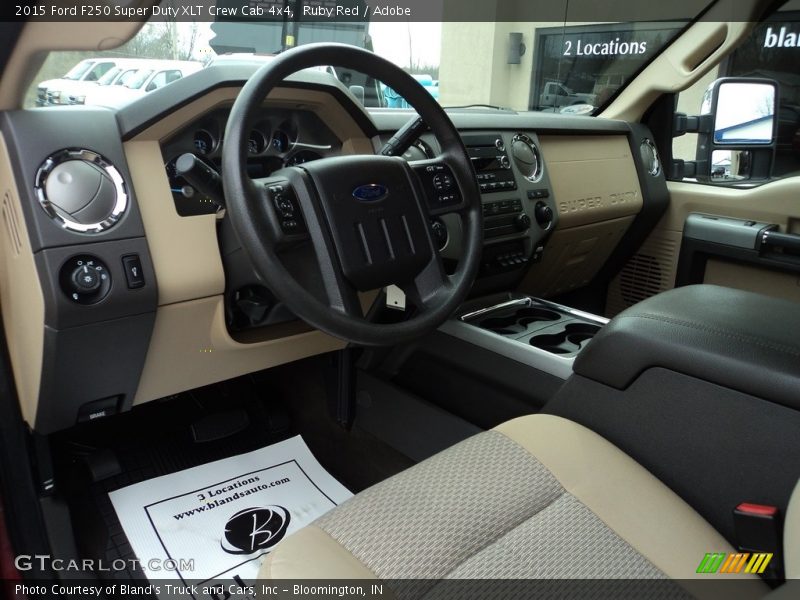 Ruby Red / Adobe 2015 Ford F250 Super Duty XLT Crew Cab 4x4