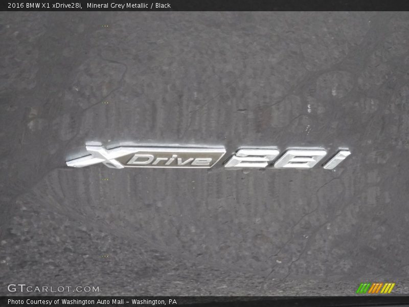 Mineral Grey Metallic / Black 2016 BMW X1 xDrive28i