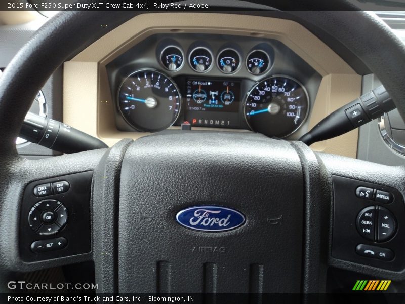 Ruby Red / Adobe 2015 Ford F250 Super Duty XLT Crew Cab 4x4