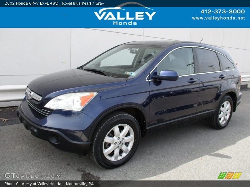 Royal Blue Pearl / Gray 2009 Honda CR-V EX-L 4WD