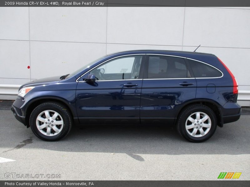 Royal Blue Pearl / Gray 2009 Honda CR-V EX-L 4WD