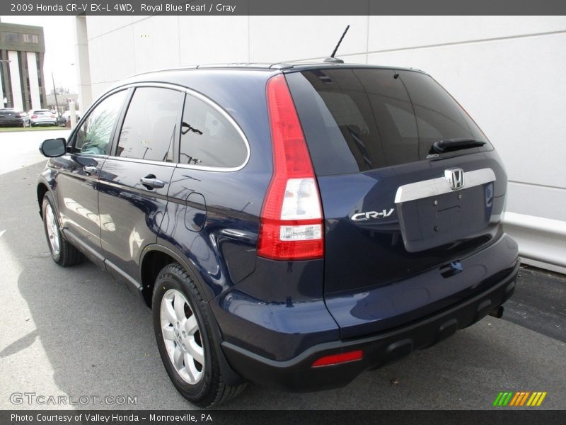 Royal Blue Pearl / Gray 2009 Honda CR-V EX-L 4WD