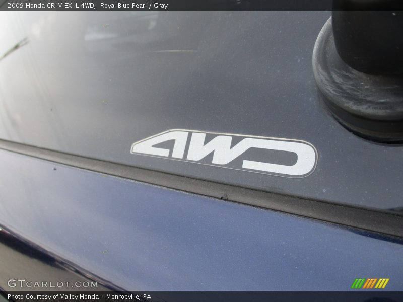 Royal Blue Pearl / Gray 2009 Honda CR-V EX-L 4WD