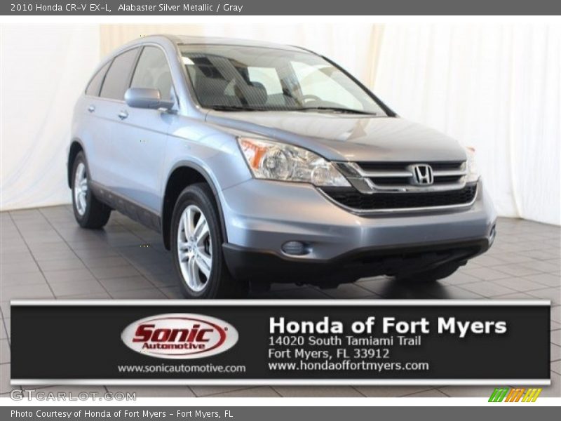 Alabaster Silver Metallic / Gray 2010 Honda CR-V EX-L