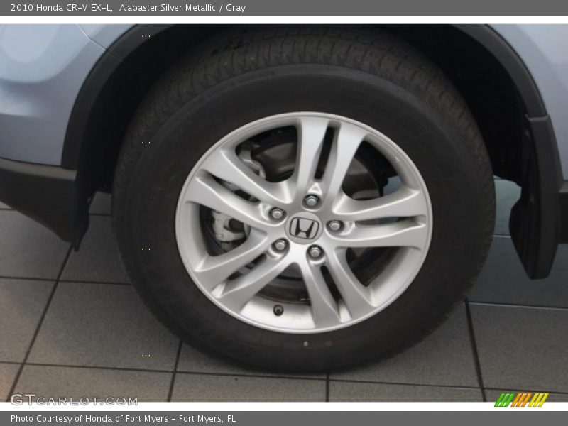 Alabaster Silver Metallic / Gray 2010 Honda CR-V EX-L
