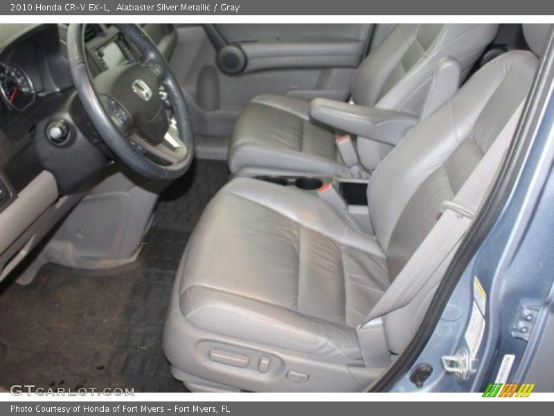 Alabaster Silver Metallic / Gray 2010 Honda CR-V EX-L