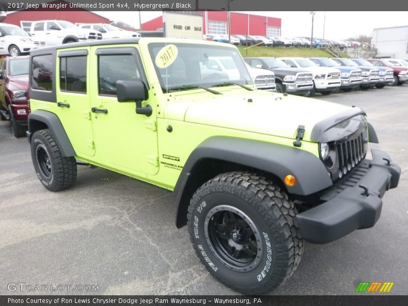 Hypergreen / Black 2017 Jeep Wrangler Unlimited Sport 4x4