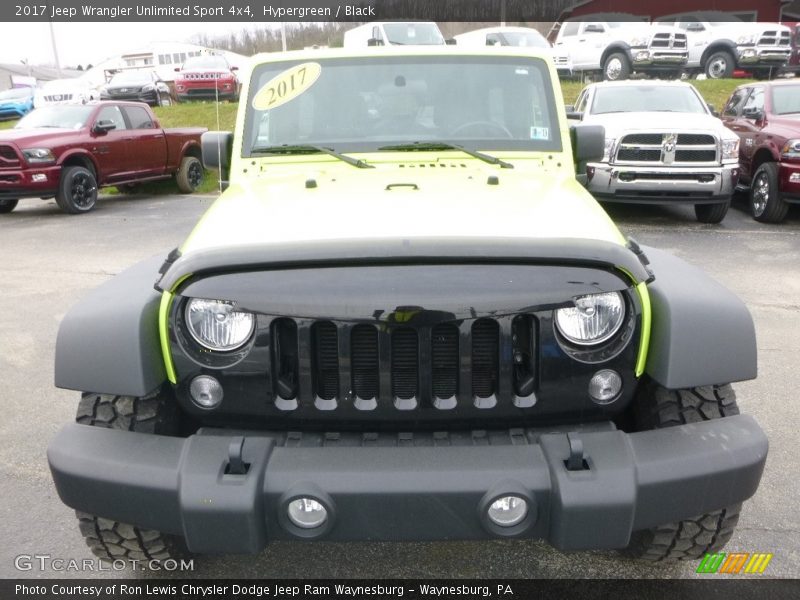 Hypergreen / Black 2017 Jeep Wrangler Unlimited Sport 4x4