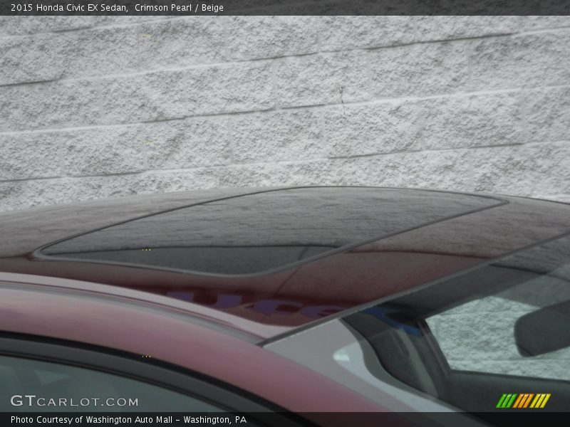 Crimson Pearl / Beige 2015 Honda Civic EX Sedan