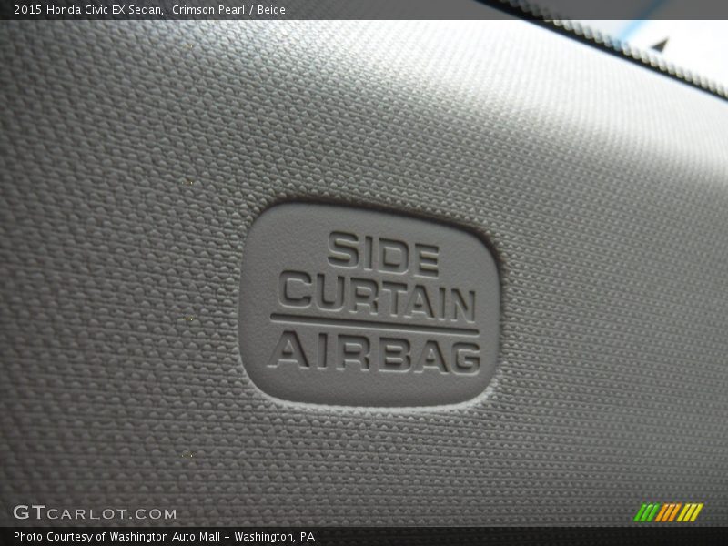 Crimson Pearl / Beige 2015 Honda Civic EX Sedan