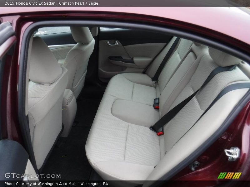 Crimson Pearl / Beige 2015 Honda Civic EX Sedan