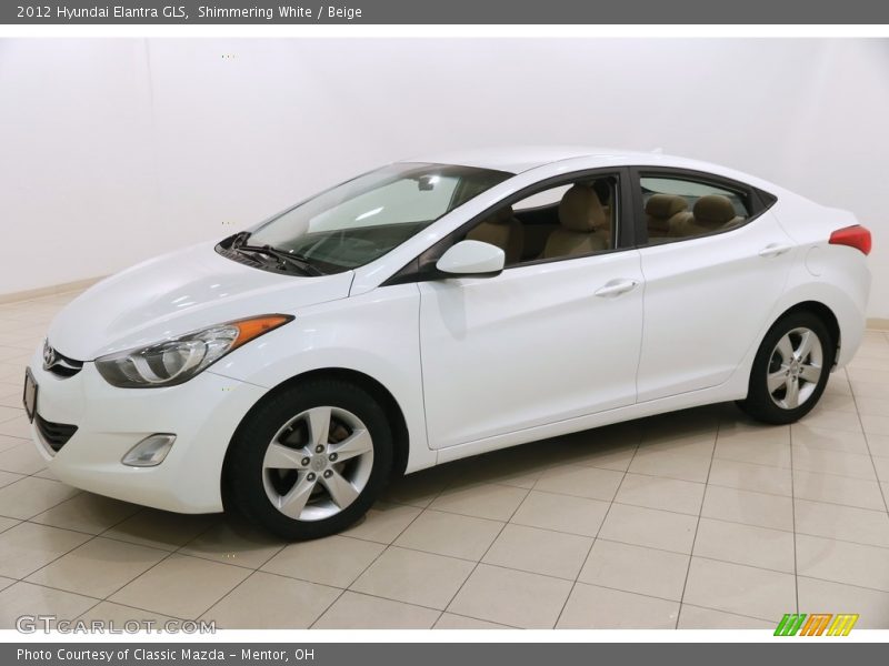 Shimmering White / Beige 2012 Hyundai Elantra GLS