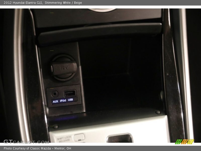 Shimmering White / Beige 2012 Hyundai Elantra GLS