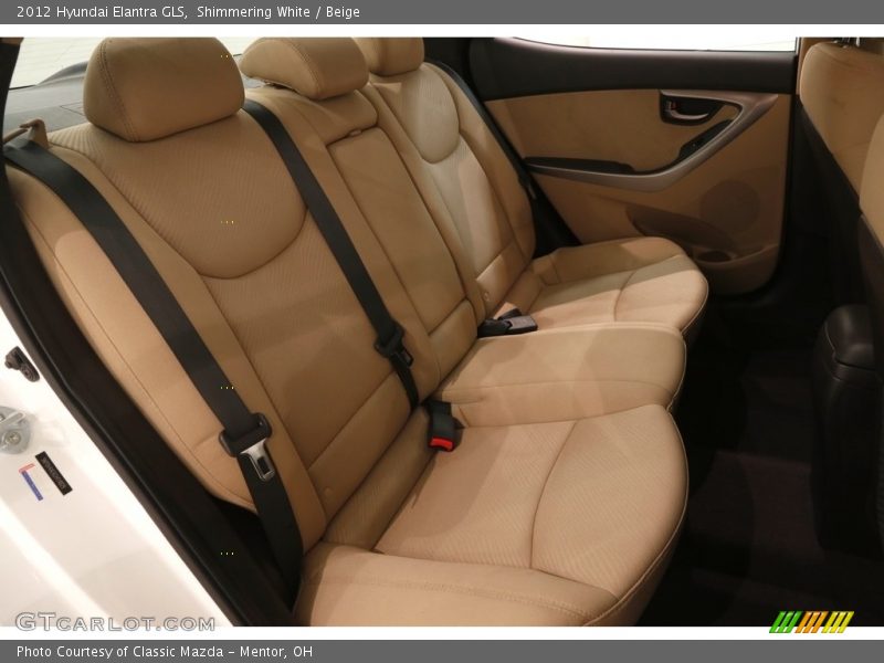 Shimmering White / Beige 2012 Hyundai Elantra GLS
