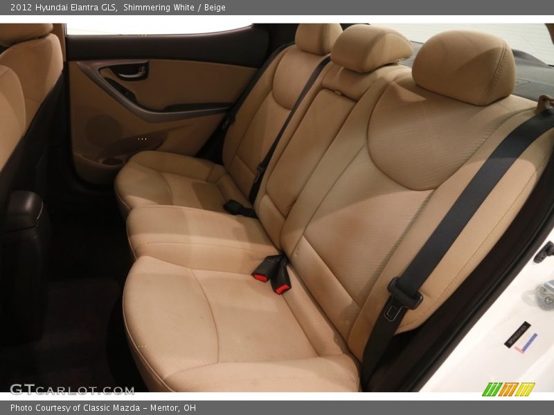 Shimmering White / Beige 2012 Hyundai Elantra GLS