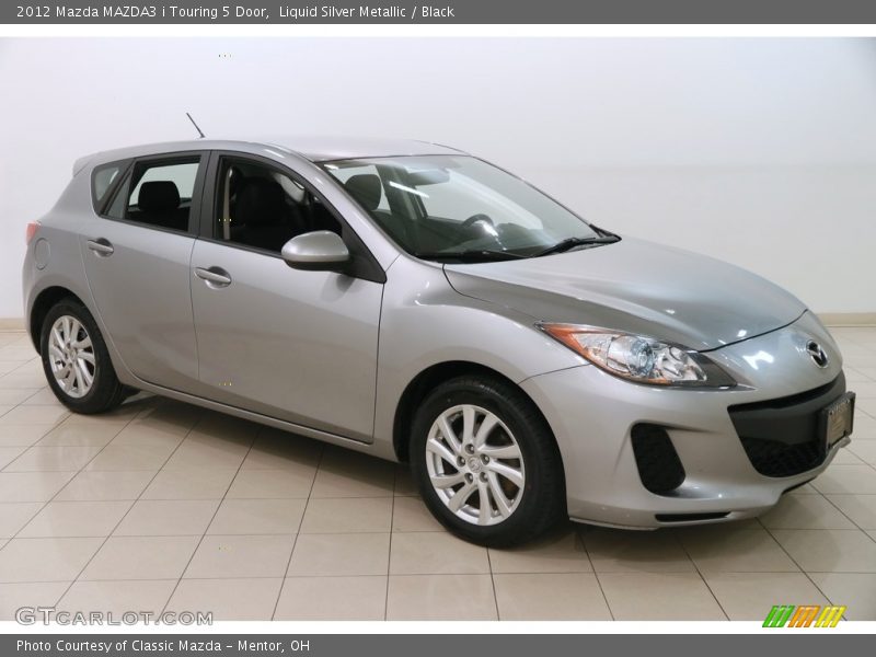 Liquid Silver Metallic / Black 2012 Mazda MAZDA3 i Touring 5 Door