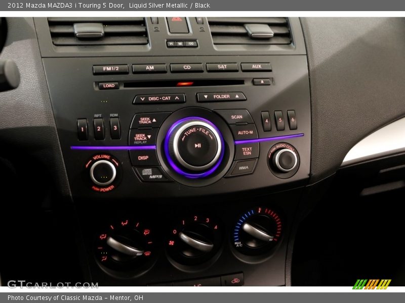 Liquid Silver Metallic / Black 2012 Mazda MAZDA3 i Touring 5 Door