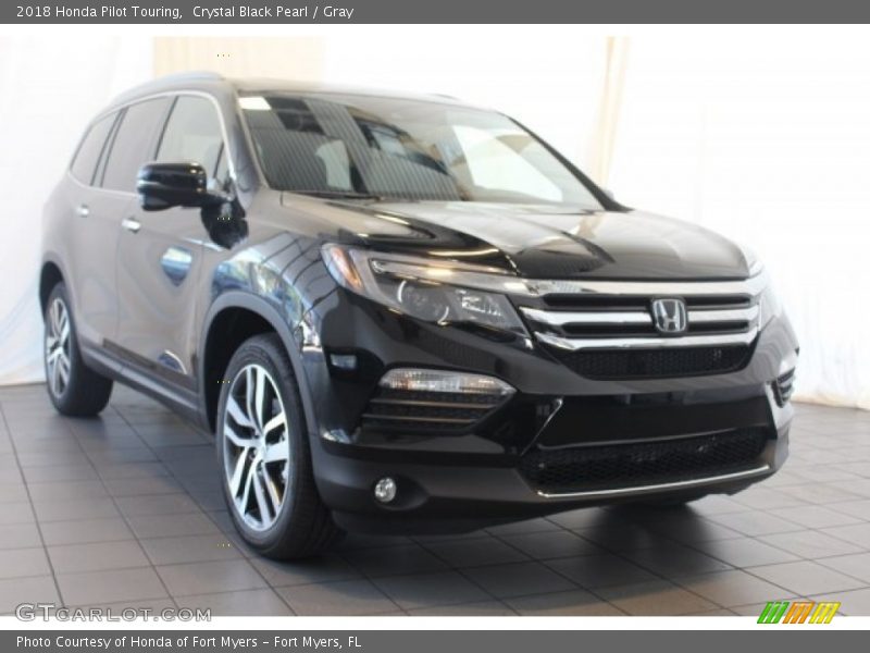 Crystal Black Pearl / Gray 2018 Honda Pilot Touring