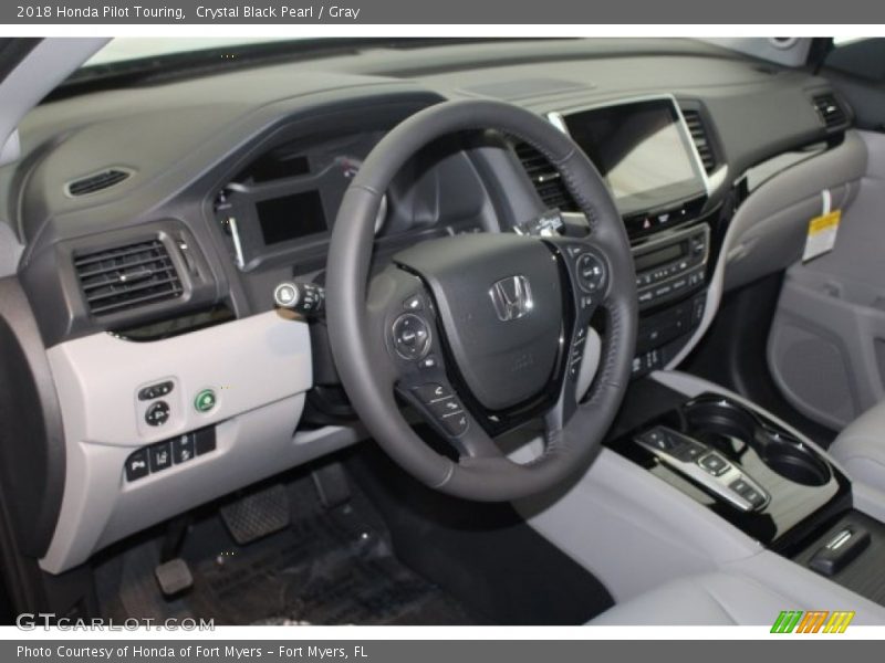 Crystal Black Pearl / Gray 2018 Honda Pilot Touring