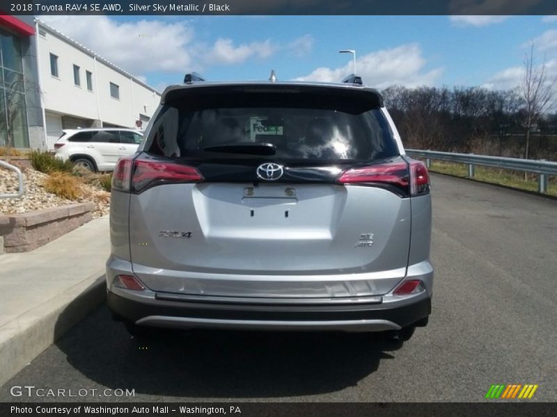 Silver Sky Metallic / Black 2018 Toyota RAV4 SE AWD