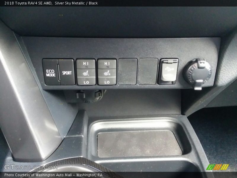 Silver Sky Metallic / Black 2018 Toyota RAV4 SE AWD