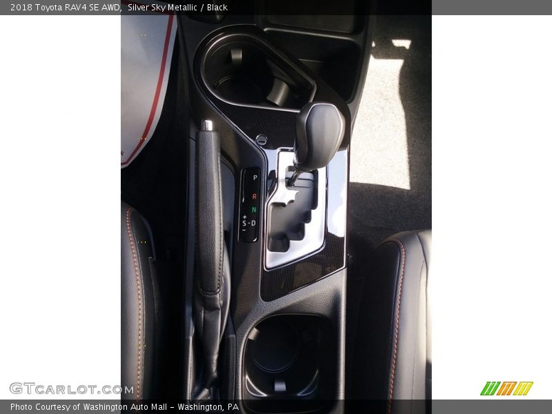 Silver Sky Metallic / Black 2018 Toyota RAV4 SE AWD