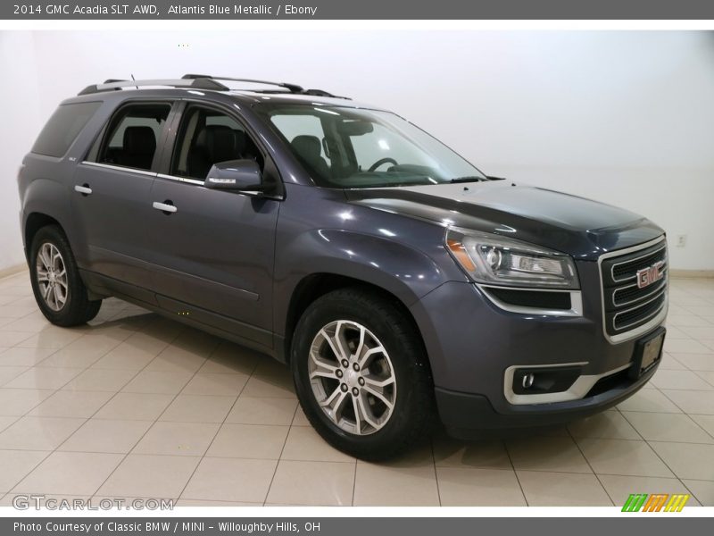 Atlantis Blue Metallic / Ebony 2014 GMC Acadia SLT AWD