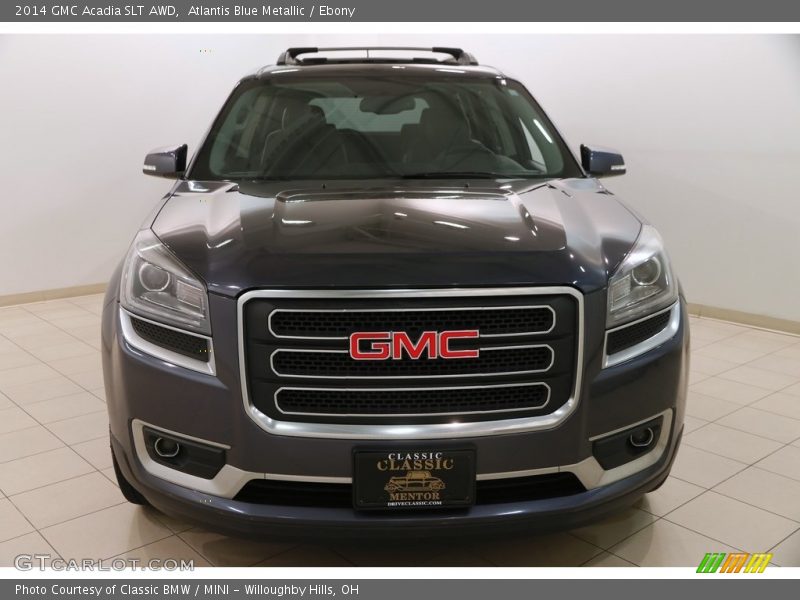 Atlantis Blue Metallic / Ebony 2014 GMC Acadia SLT AWD