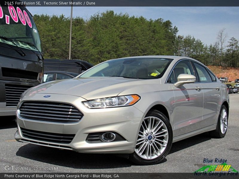 Tectonic Silver Metallic / Dune 2015 Ford Fusion SE