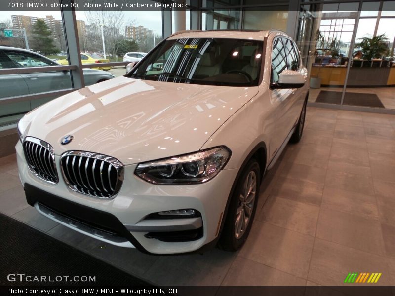 Alpine White / Canberra Beige/Black 2018 BMW X3 xDrive30i