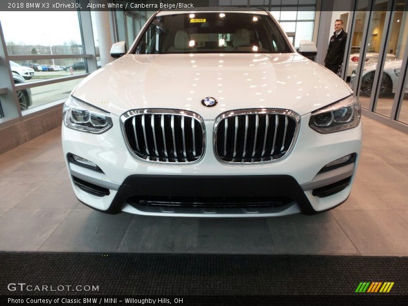 Alpine White / Canberra Beige/Black 2018 BMW X3 xDrive30i