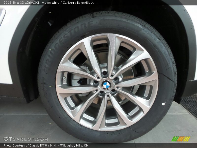 Alpine White / Canberra Beige/Black 2018 BMW X3 xDrive30i