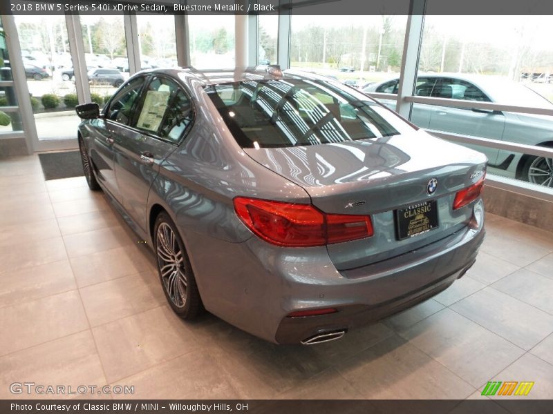 Bluestone Metallic / Black 2018 BMW 5 Series 540i xDrive Sedan
