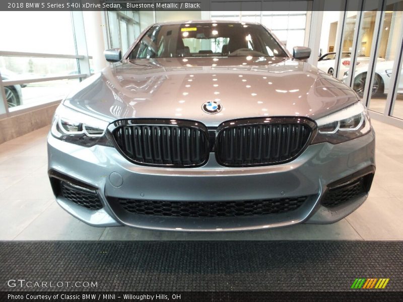 Bluestone Metallic / Black 2018 BMW 5 Series 540i xDrive Sedan