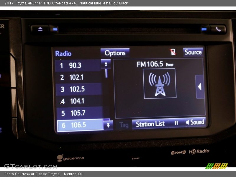 Nautical Blue Metallic / Black 2017 Toyota 4Runner TRD Off-Road 4x4